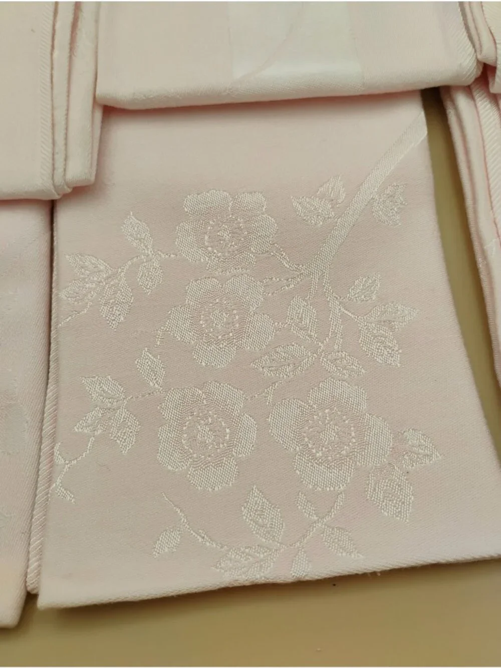 Vintage Pink Damask Floral Tablecloth 60